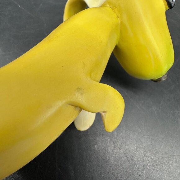 Enesco Home Grown Banana Dog Dachshund Figurine Anthropomorphic Resin Kitsch - Picture 10 of 11